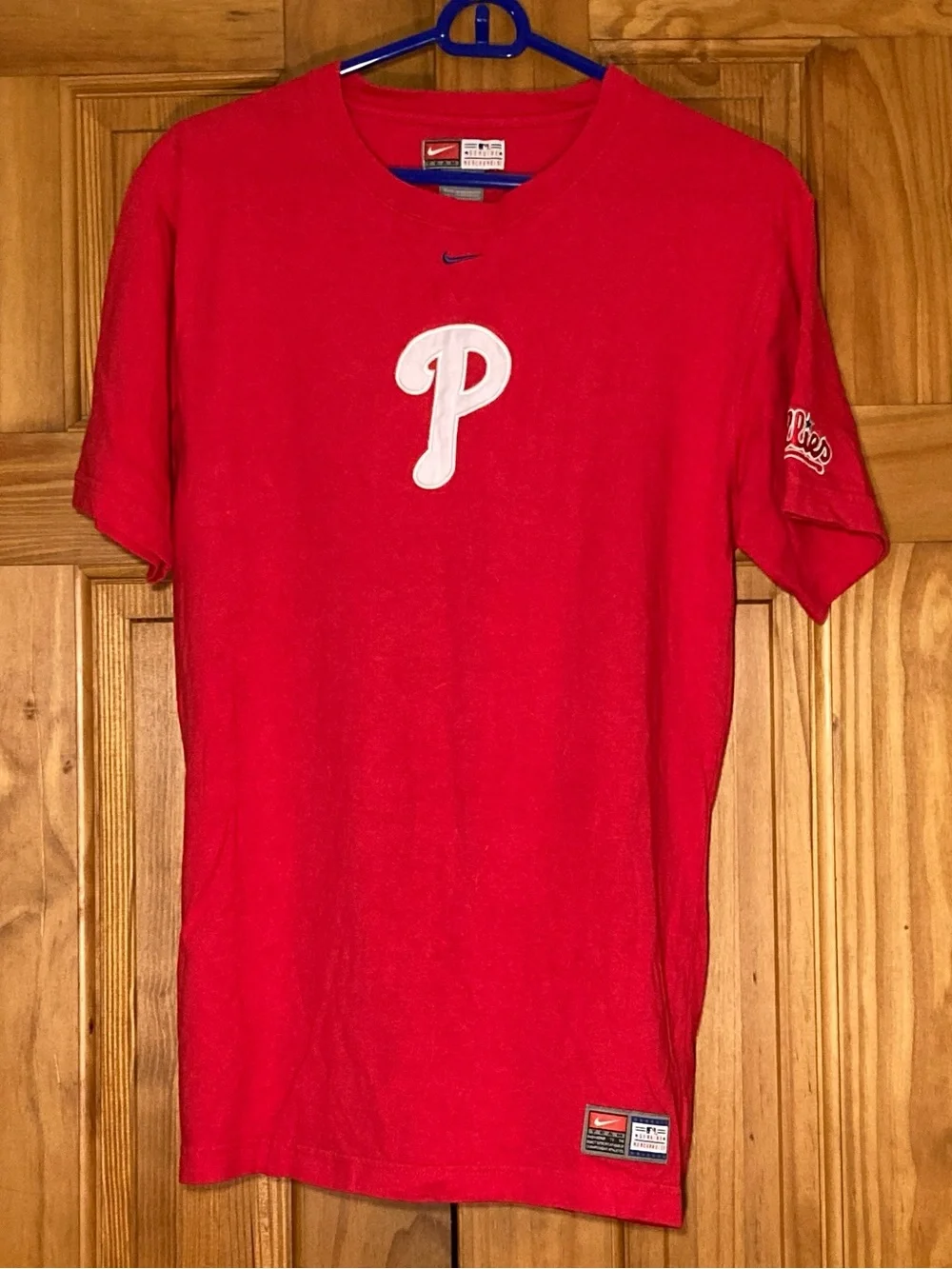 NWOT Nike Philadelphia Phillies Tee T Shirt Short Sleeve Red White Boys XL